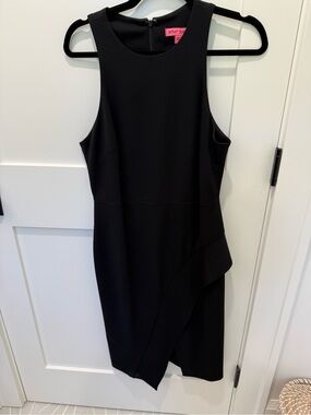 Betsey Johnson little Black Sleeveless Midi Sheath Dress: little black dress